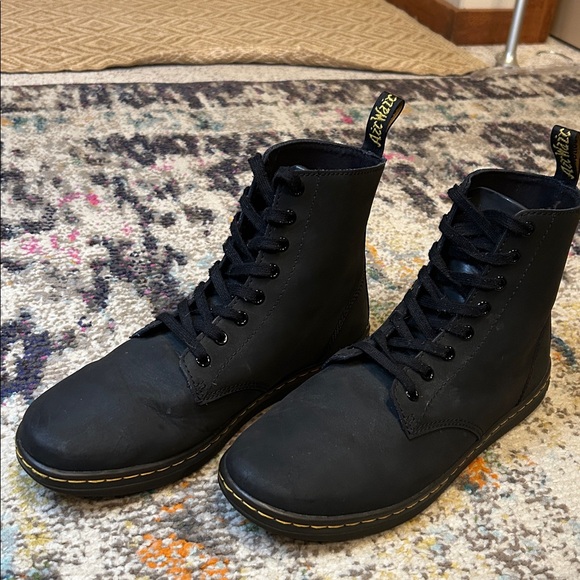 Dr. Martens Tobias Greasy Lamper Black Leather Boots Mens Size 10 Womens Size 11 - Picture 2 of 16